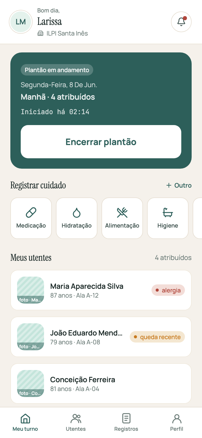 App do cuidador